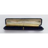 Mabie Todd Swan gold plated fountain pen: Self filling pen in original case.