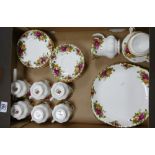 Royal Albert Old Country Rose Seconds Tea Set: with Additional Fruit bowls