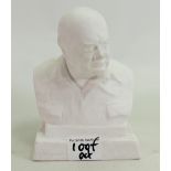 Spode White Bust: Winston Churchill made in 1967