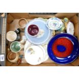 A mixed collection of items to include: Decorative large West German Fruit Bowl,