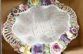 Floral ribbon bowl: diameter 34cm