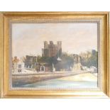 T Moss Victorian Oil on Canvas: Castle scene 39cm x 29cm,