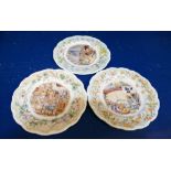 Royal Doulton Brambly Hedge: plates to include the Store Stump, Safe at Last,