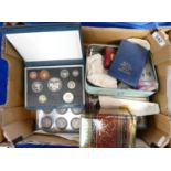 Collection of coins: Includes 1996 cased uncirculated set, £5 coin,