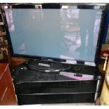 Large Samsung Television & Stand: model