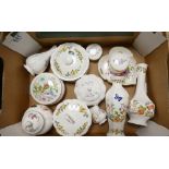 A collection of Aynsley Little Sweetheart & Cottage Garden patterned items to include: vases,