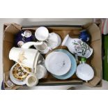 A mixed collection of items to include: Royal Doulton Green Brier tea ware, Melrose similar items,