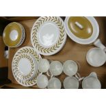 Wedgwood Susie Cooper Design Cressida Patterned Coffee Set: 25 pieces (nip noted to sandwich plate)