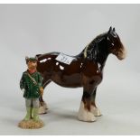 Beswick 818 Shire Horse: together with Huntsman Fox ECF1(2)