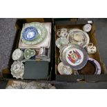 A mixed collection of items to include: Spode Edwardian childhood breakfast set,