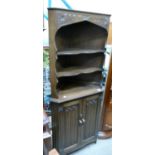 Oak Linen Fold Corner Unit: