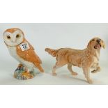 Beswick Barn Owl 1046: together with Royal Doulton Labrador(2)