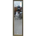 Large Gilt Effect Framed wall Mirror: 36 x 122cm