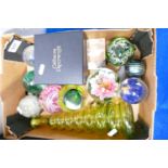 A mixed collection of items to include: Caithness & Similar Paperweights,