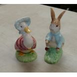 Beswick large Beatrix Potter figures: Peter Rabbit and Jemima Puddleduck (2)