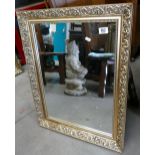 Large Gilt Effect Framed wall Mirror: 57 x 72cm