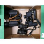 Three Pairs of Binoculars to include: Bausch Lomb 8 x 36,