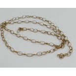 9ct gold necklace, 5.