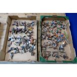 A large collection od Del Prado & similar Napoleonic theme Soldiers & Horse Back Riders(2 trays)