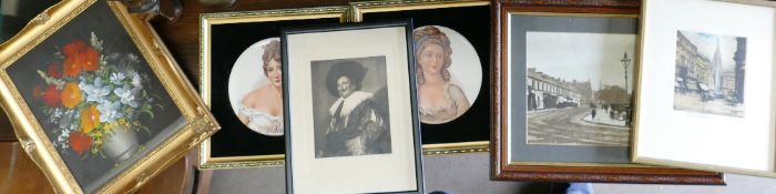A collection of 6 small framed prints(6)