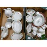 A mixed collection of items to include: Royal Doulton Tiverton patterned dinnerware,