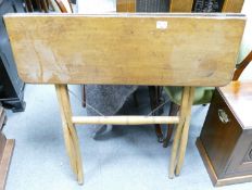19th Century Elm X Framed Collapsible Hunting Table: