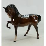 Beswick animals: Guernsey Bull (af) together with Brown horse Leg tucked 1549 (2)