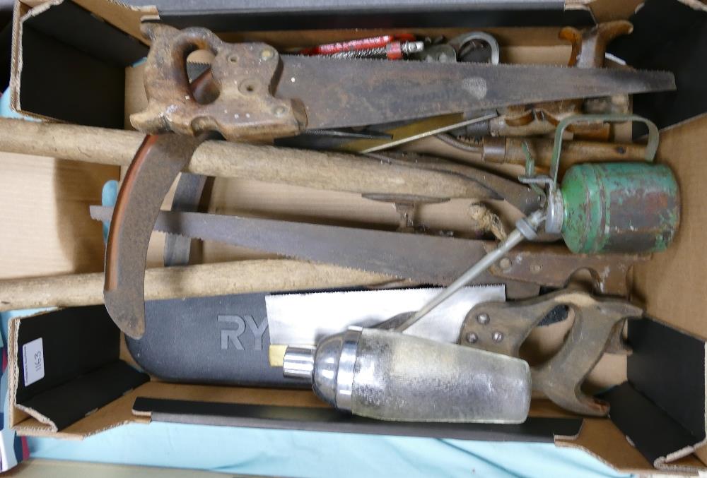 A collection of Vintage Garden & Woodworking hand Tools: