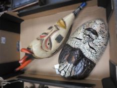 Modern Indonesian Wooden Masks: