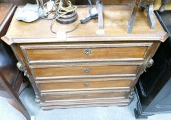 Victorian Walnut Chest of 4 drawers: