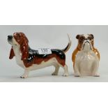 Beswick Basset Hound 2045A: together with Royal Doulton Limited Edition Bulldog D222(2)