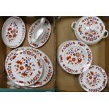 A large collection of Spode Baroda patterned Dinner Ware to include: Dinner Plates, Platter,