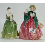 Royal Doulton Lady Figures: Fleur HN2368 & Lady Charmain HN1949(2)