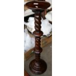 Light Wood twisty column plant stand: