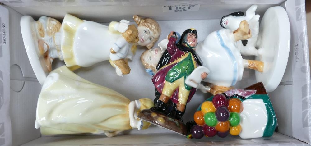 A collection of small Royal Doulton lady figures (5)