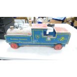 Large Wooden BlueBell Express Toy Train: length 79cm