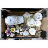 A mixed collection of items to include:large Aynsley Cottage Garden Vase,
