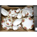 A collection of Royal Albert Old Country Rose items to include: cups, side plates,