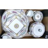 A collection of Wedgwood Columbia Patterned items to include: large Platters, Sandwich Plate,