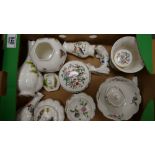 A collection of Aynsley Pembroke & Nations Delight patterned items to include: vases, lidded pots,