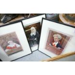 Three Louis Salon Framed prints of Judges(3)