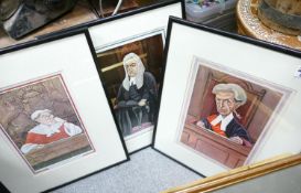 Three Louis Salon Framed prints of Judges(3)