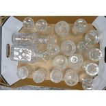 A collection of Royal Doulton & Similar Glassware including : decanters,