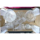 A mixed collection of items to include: good quality cut glass crystal including fruit bowls,