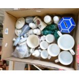 A mixed Collection of items to include: Wedgwood Cups, Coffee Cans, Spare Teapot lids,