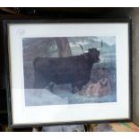 Limited Edition Rare Breed Primitive Cattle Print: