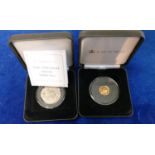Charles I silver hammered shilling 1625 - 1649: together with silver gilt 2015 75th Anniversary of