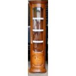 Reproduction Mahogany Bow Fronted Glazed Display Cabinet: