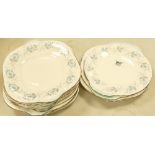 A Collection of Floral Decorated Aynsley Sandwich Plates(13):