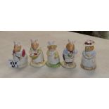 Royal Doulton Brambly Hedge figures: Mrs Apple (2nd), Mr Apple (2nd), Clover (2nd),